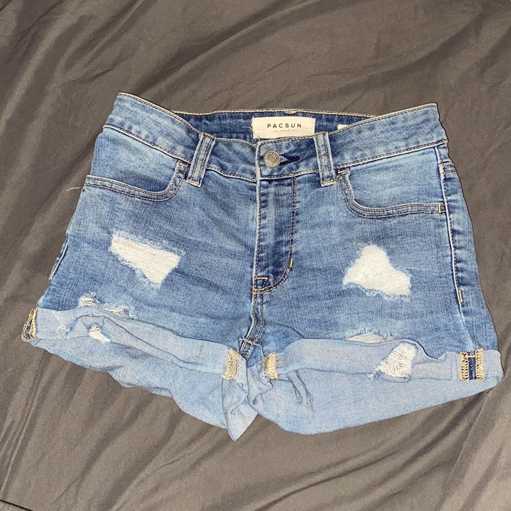 Jean Shorts With Rips